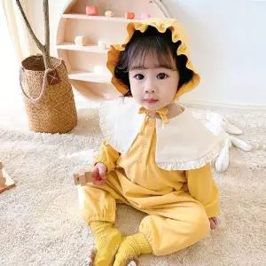 [조이멀티]개나리 빅프릴 카라 보넷우주복 2종세트204326