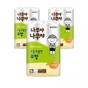 나무야나무야 3겹 도톰한 무향 30m 30롤 3개