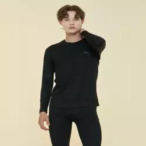 푸마 바디웨어 남성 퓨징 피치기모 에어라이트 무봉제 내복 세트 블랙 49359