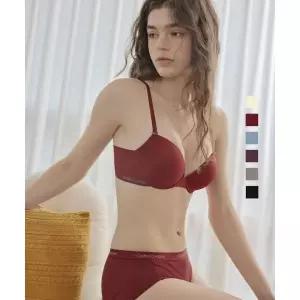 CODES COMBINE INNERWEAR 에센셜 컴포트 텐션 로고 브라 햄팬티 세트