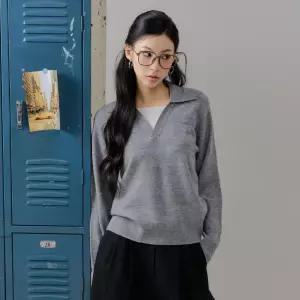 [체이스컬트] [2Color] W 레이어드 스웨터