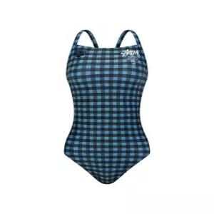 아레나 ARENA 어반체크 원피스 더블 크로스 스트랩백 A6SL1LO66BLU