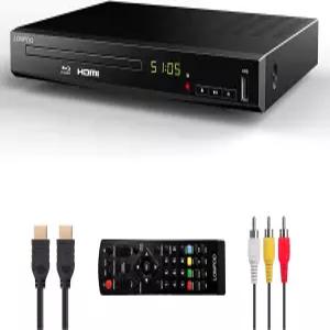HDMI 및 AV 케이블이 포함된 TV용 HD 블루레이 플레이어 1080P 내장 PAL NTSC 동축 출력 USB 입력