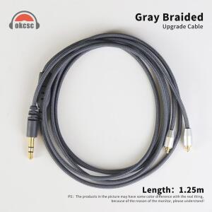 OKCSC 3.5mm 산소 프리 구리 금도금 플매트 카펫 러그 오디오 케이블 SENNHEISER IE300 AKG N5005 N30 용