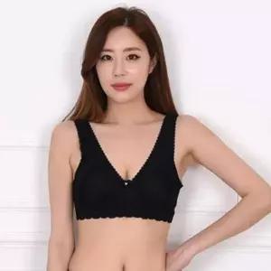 여자 속옷 여성 속옷 몰드 노와이어 레이스 캡소매 브라탑
