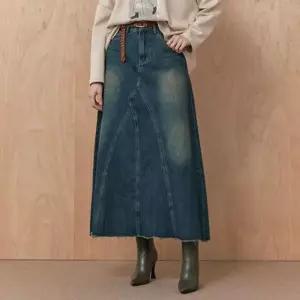 백화점 상품 마쟈 내추럴 워싱 A라인 데님 롱 스커트 ZC10QS009ON