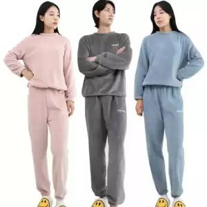 파스텔 수면 잠옷 여성 남성 극세사 빅사이즈 파자마 밍크 홈웨어 상하세트