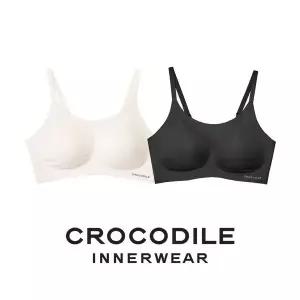 크로커다일 소프트핏 쉘론 스트랩 패드일체형 브라2종 오트밀 블랙 CDWBR5M09121287921