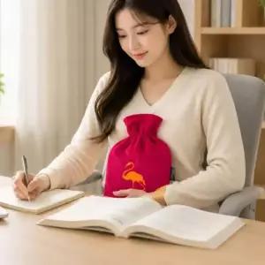 파쉬 보온물주머니 2L+플라밍고 자수플러쉬커버