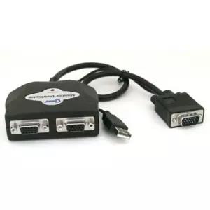 모니터 분배기 2대1 케이블 일체형 USB 전원