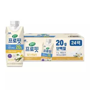 셀렉스 프로핏 밀크 바닐라 250ml x 24팩 단백질음료 락토프리 프로틴음료 쉐이크
