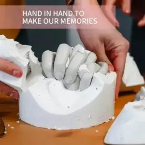 2세트 커플 3D 손발 주조 키트 크리스마스와 발렌타인데이를 위한 DIY 메모리 몰드 선물