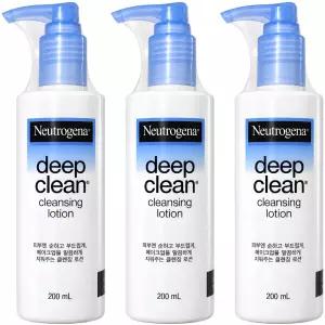 뉴트로지나 딥클린 저자극 클렌징 로션 200ml x 3개 온을마켓