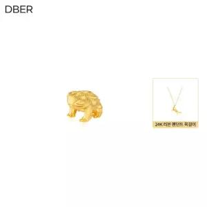 24K 순금 포나인 황금두꺼비 1마리 + 24K 순금 리본 펜던트 목걸이