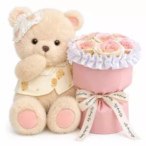 인형꽃다발 조화 장미 생일 졸업 여자친구 선물