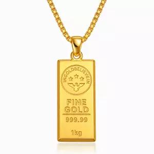 [한국금다이아몬드] 여자 순금 목걸이 무광 골드바 24K 11.25g 18K장식