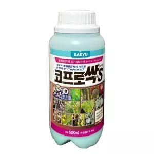 대유코프로싹에스500ml 친환경 살충제 살균제 /시험작물-포도 딸기 배 사과 복숭아 토마토 마늘 참외 상추 고추 수박 오이 인삼 /?빛곰팡이병 노균병 흰r가루병 잎마름병 약