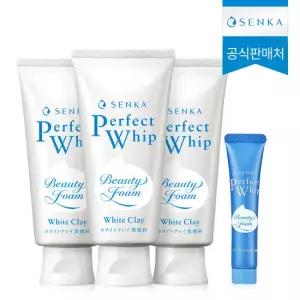센카 퍼펙트 화이트 클레이 120g 3개 + [증정] 미니휩 15g