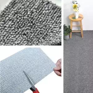 제이오마켓 방염 루프롤카페트 120x100cm 그레이/출입구 복도 바닥 로비 실내오염방지 층간소음방지 냉기차단 매트