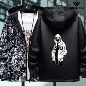 [위즈아이]남성 후드 양면 바람막이 점퍼 봄 여름 자켓 WI206J
