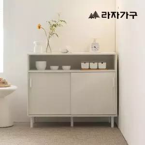 라자가구 미아 템바보드 슬라이딩 거실 베란다 다용도 미닫이 멀티 수납장 1000