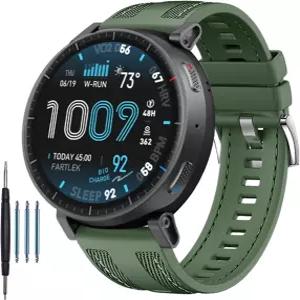 Amazfit 액티브 Max/Bip 5/Balance 2/GTR 4/3 Pro/3/2/2e/47mm COROS PACE 3 4/APEX 4 땋은 실리콘 교체