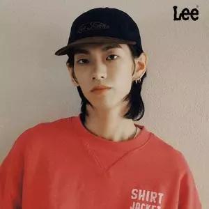 리 LEE 코튼 스웨이드 투톤 볼캡 네이비 LE2603CA06NA