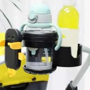 만능유모차2구컵홀더스마트폰거치대 옐로우 AWD1068E 유모차홀더 유모차물병거치대
