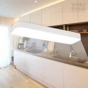 LED 주방등 1등 25W 긴등 일자등 등기구 소프트 스노우 라이톤 장수램프 엘지칩
