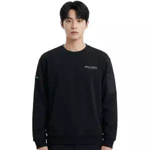 [하프클럽/]  남성 니트라이크 맨투맨 DMMT7A046-BKS