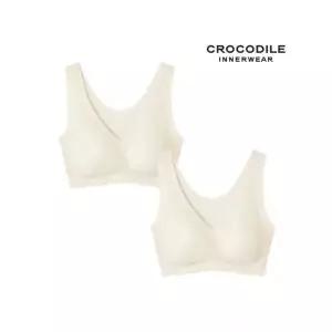 크로커다일 이너웨어 쿨라이트 실키핏 일체형 V넥 브라 2종 라이트베이지 CDWBR6N43_2 453008