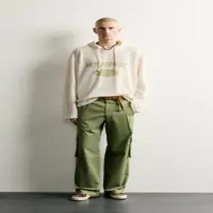 ZARA 릴렉스 핏 후드 스웨트셔츠 - 크림 3992/328/712