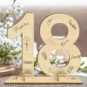 18번 2026 나무 생일 및 기념일 방명록 번호가 매겨진 명판 18번째 파티 결혼식 기념품