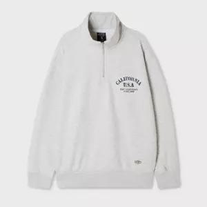 후아유 공용 Letter Half Zip-up Sweatshirt WHMAG4991U LE1222268785