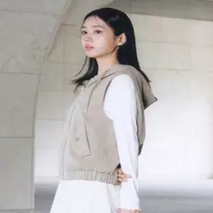 셀렙샵에디션 셔링 후드베스트 트러커자켓 트러커재킷룩 2089691171 Y2QBCKHE