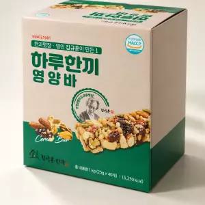 김규흔 간식대용 고단백 한과 영양바 하루한끼 40개입