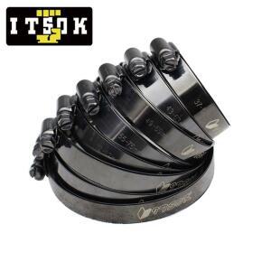 T-볼트 호스 클램프 조정 가능한 37mm ~ 102mm 스테인레스 스틸 블랙 클립 고정