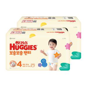 하기스 NEW 보송보송 팬티, 4단계 공용, 56매, 2팩, 1개 (112매)