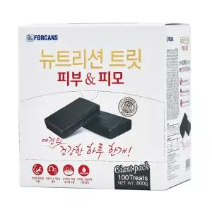 뉴트리션트릿 자이언트팩 피부앤피모 100개입 낱개포장 고기능성 강아지 영양제 하루 한 개