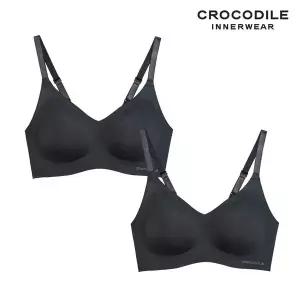 [크로커다일] 소프트 쿨인견 쉘론 볼륨핏 패드일체 후크형 브라2종 블랙 CDWBR5N22_2