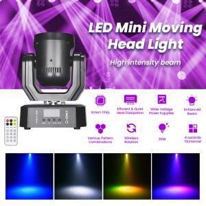 호환 미니 30W LED 디스코 조명 RGBW 리모컨 DJ 장비 DMX512 무대 파티 클럽  댄스용
