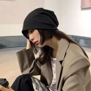 격자원단 무지 두건비니 루즈핏비니 롱비니 빅사이즈