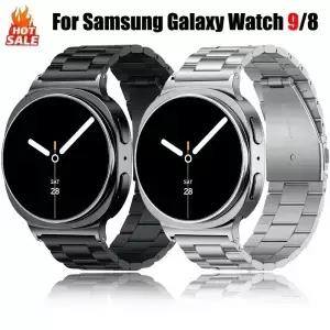 삼성 갤럭시 워치 9 8 44mm 스테인리스 스틸 밴드 울트라 2 고급 메탈 스트랩