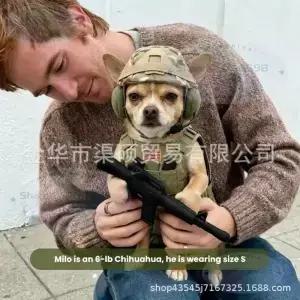 병정 의상 강아지와 고양이를 위한 앞면이 보이는 군복 스타일의 반려동물 튬 할로윈과 크리스마스에 입힐