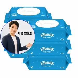 지금 필요한 수앤수 크리넥스 물티슈 코튼클린 72매x6개입 캡형