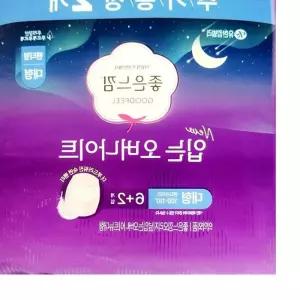 좋은느낌 입는 오버나이트 팬티형 대형 L 8P x Z-W9A82A5 2개 일반생리대