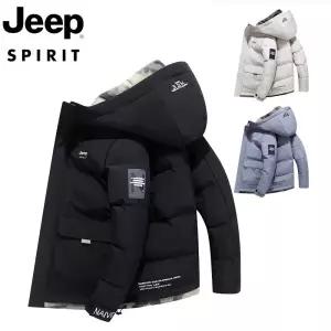 지프 JEEP SPIRIT 겨울 신상 남성 패딩 숏 기장 도톰 패딩 아우터 후드 패딩