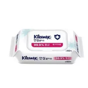 크리넥스 물티슈 안심 유한킴벌리 크리넥스 물티슈 캡형 안심 60매 캡형