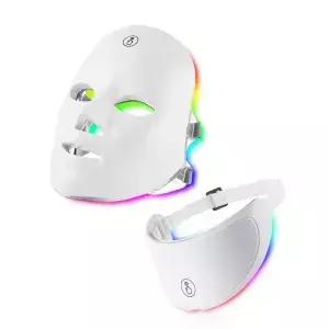 얼굴 및 목 미용 기기 LED 페이셜 마스크 포톤 7가지 색상 관리 마사지기