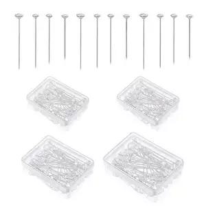 50/100Pcs 다이아몬드 핀 양재 자수 패치 워크 웨딩 부케 바느질 위치 바늘 DIY 액세서리